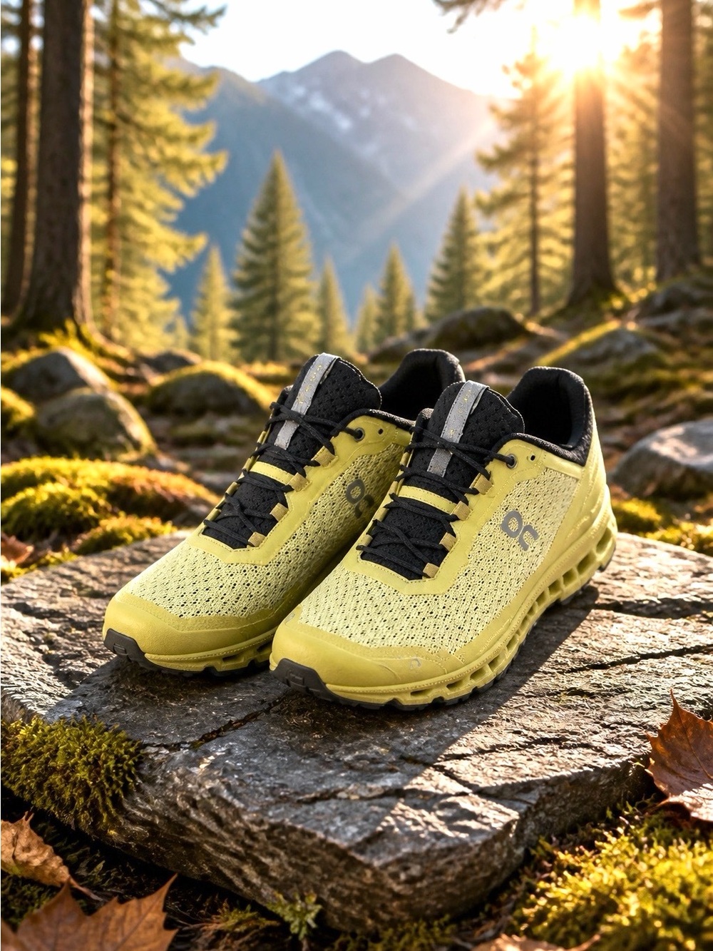 On Running Cloudultra Men’s Trail Sneakers in Limelight/Eclipse size 9.5